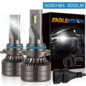 Auto Fog Light LED Chips LED Head Lamp Car Accessories Car Headlight H4 9003 H7 H8 H9 H11 9006 HB4 1 Pair 60W 6000LM 6000K Mini Canbus Super Bright 9006/HB4