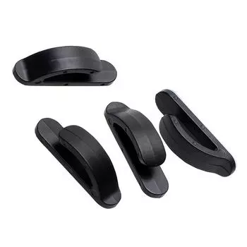 Auto Hanger Holder Plastic Clips Fasteners Car Organizer 4Pcs/set Stowing Tidying Self-adhesive Car Hook Clip for Bag Keys Purse Grocery Car-styling Black