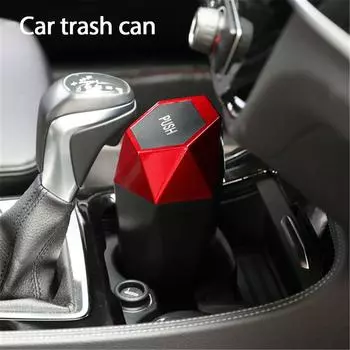 Auto Interieur Mini Prullenbak Vuilnisbak Vuilnisbak Чехол для хранения Emmer Push Deksel Accessoires Universele Caravan Rv Truck Off