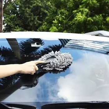 Auto Microfiber Car Wax Brush Retractable Multifunction Car Duster Removing Cheaner For Car Furniture Cleaning Tool Car Washer