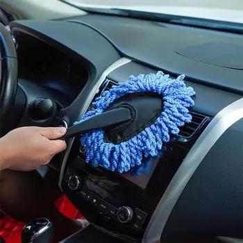 Auto Multifunction Microfiber Car Wax Brush Retractable Car Duster Removing Cheaner for Car Furniture Cleaning Tool Accessories серый