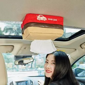Auto Napkin Organizer Supplies Car Canvas Holder Case Backseat Car Napkin Holder Wipes Dispenser For Cars Suvs Offices Rvs