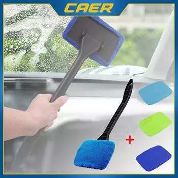 Auto Window Cleaner Brush Kit Windshield Defogging Cleaning Wash Tools Microfiber Towel Car Glass Detail Interior Accessories