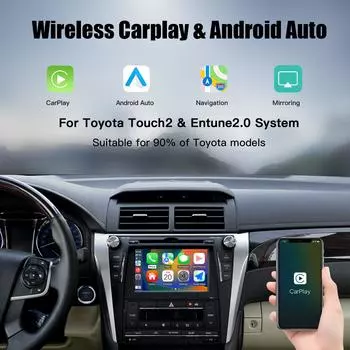 AUTOABC Беспроводной Carplay Android Auto для Toyota RAV4 Corolla Tacoma Camry CHR Tundra Highlander 4Runner мультимедиа декодирование