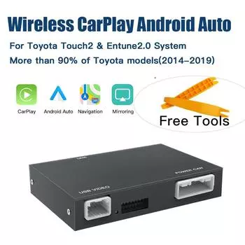AUTOABC Беспроводной Carplay Android Auto для Toyota RAV4 Corolla Tacoma Camry CHR Tundra Highlander 4Runner мультимедиа декодирование