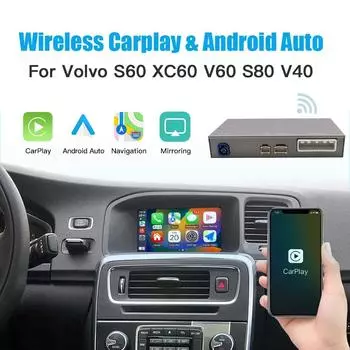 AUTOABC беспроводной CarPlay Android Auto интерфейс декодер коробка Mirror Link для Volvo xc60 s60l v60 v40 s60 аксессуары Airplay