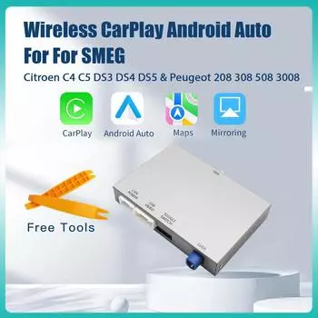 AUTOABC Беспроводной Carplay Android авто для Peugeot SMEG 208 308 508 3008 Citron C4 DS3 DS4 DS5 Мультимедийный модуль Камера