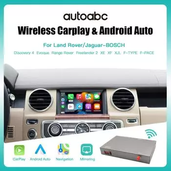 AUTOABC Wireless Carplay Android Auto подходит для Land Rover Jaguar Bosch Discovery4 Evoque Freelander2 XE XF XJL Mirroring