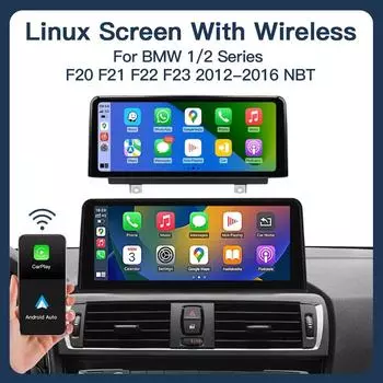 AUTOABC Wireless Carplay и Android Auto 10,25-дюймовый сенсорный экран Linux для автомобиля BMW 1 2 серии NBT система F20/F21/F22 2013-2015
