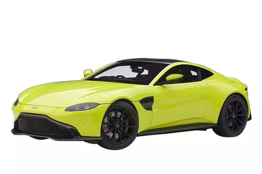 AUTOart Aston Martin Vantage 2019 Metallic Lime Black Roof Готовый продукт 70279 1/18 Зеленый/Карбон зелёный