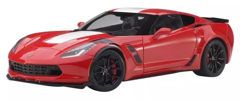 AUTOart Chevrolet Corvette C7 GranSport Stripe Black Hashmark 1/18 Красный/Белый красный