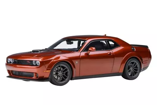 AUTOart Dodge Challenger Scat Pack Wide Body 2022 SINAMON Orange Готовый продукт 1/18 R/T STICK/Metallic