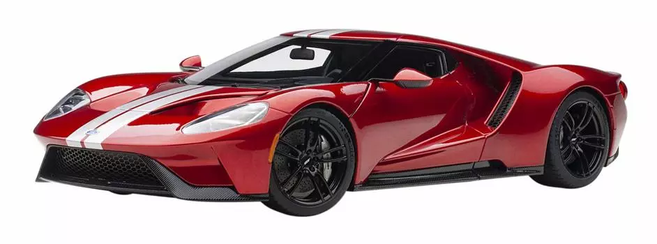 AUTOart Ford GT 2017 Metallic Stripe Готовый продукт 1/18 Красный/Серебристый
