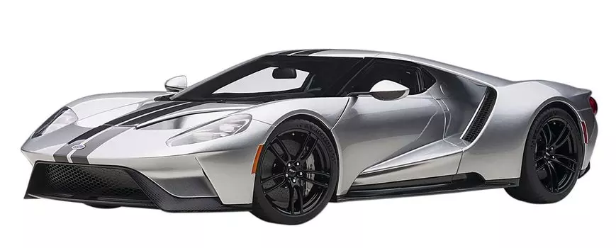AUTOart Ford GT 2017 Metallic Stripe Готовый продукт 12108 1/12 Серебристый/Черный серебряный