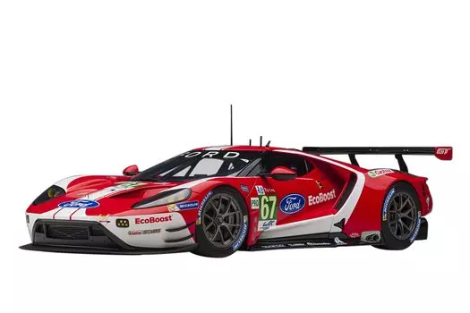 AUTOart Ford GT Le Mans 24 Hours LMGTE Pro Class Готовый продукт 81911 1/18 2019#67 Красный/Белый