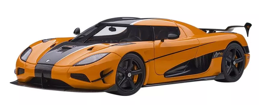 AUTOart Koenigsegg Agera RS Black Готовый продукт 79023 1/18 Оранжевый/Карбон чёрный