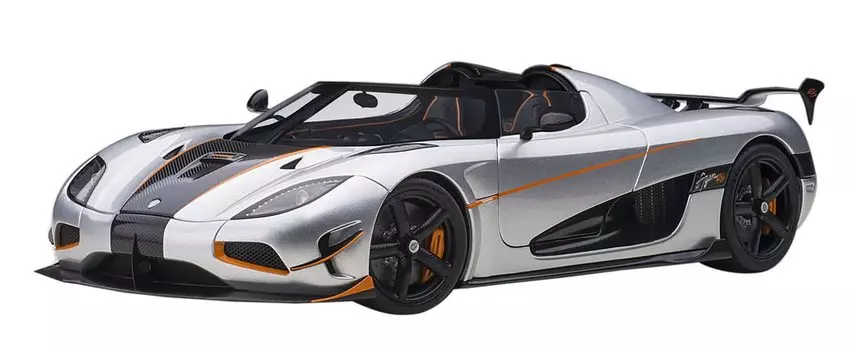 AUTOart Koenigsegg Agera RS Metallic Black Готовый продукт 79024 1/18 Серебристый/Карбон серебряный