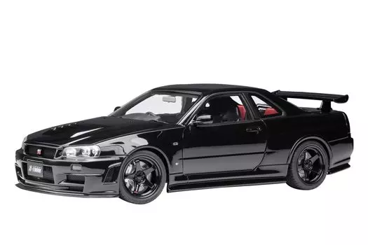 AUTOart Nismo R34 Black Pearl Готовый продукт 1/18 GT-R Z-tune