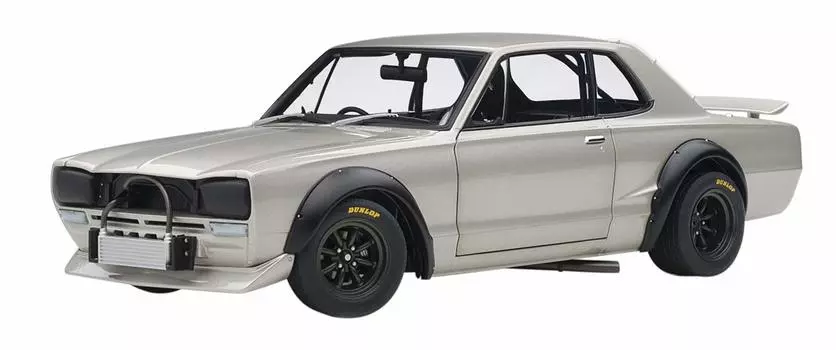 AUTOart Nissan Skyline Racing 1972 Silver Finished Product 1/18 GT-R (KPGC10)