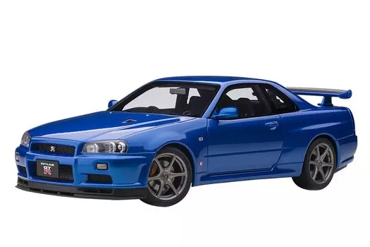 AUTOart Nissan Skyline V Spec II Bayside Blue Готовый продукт 77408 1/18 GT-R (Р34) синий