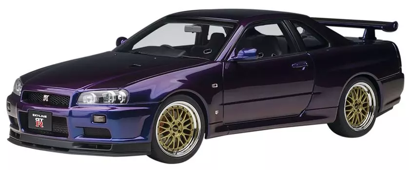 AUTOart Nissan Skyline V Spec II BBS LM Wheel Version Midnight Purple III Готовый продукт 1/18 GT-R (Р34)