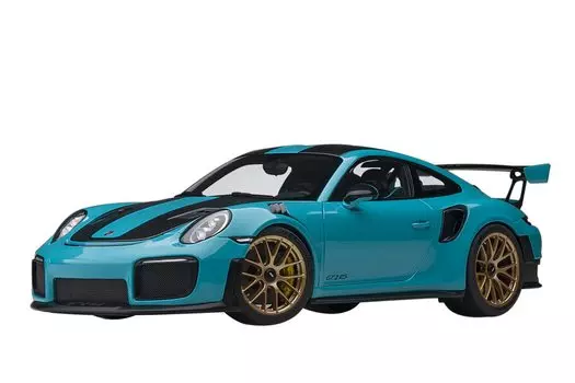 AUTOart Porsche 911 GT2 RS Weissach Package черный готовый продукт 78175 1/18 (991,2) Синий/Углеродный