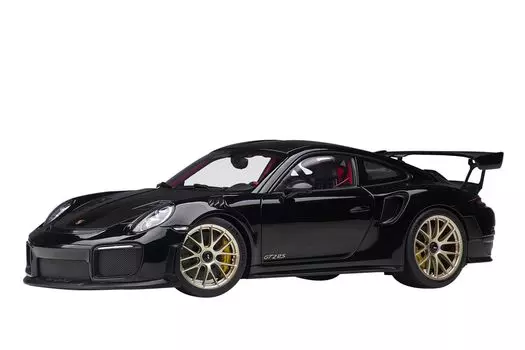 AUTOart Porsche 911 GT2 RS Weissach Package Черный Готовый продукт 1/18 (991,2) Черный/Карбон