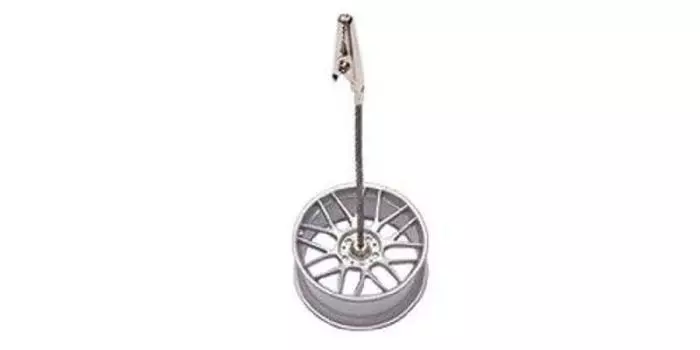 AUTOartDESIGN Racing Wheel Memo Clip Stand Готовый продукт 1/12 (Серебряный)