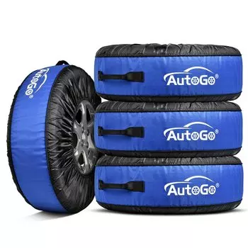 AutoGo Tire Pack of Fits Tires inches in Diameter Storage and Made of 600D Prevents Includes and Japanese Instruction Manual Tire Bags Tires inches синий