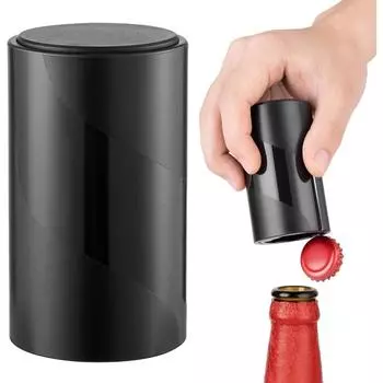 Automatic Beer Bottle Opener Magnetic Bottle Caps Remover Push Down Opener Wine Beer Soda Cap Opener Kitchen Accessories чёрный