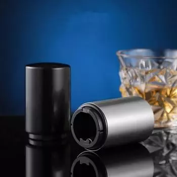 Automatic Beer Bottle Opener Stainless Steel Press Type Opener Magnet Push Down Bottle Opener Soda Cap Openers Kitchen Gadget чёрный