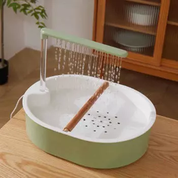 Automatic Bird Bathtub Parrot Shower Multifunction Lightweight with Perch Bath Tub for Conure
