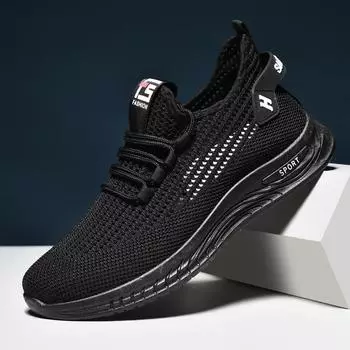 [Automatic distribution] Spring and summer men s shoes fly-woven breathable mesh sports and leisure shoes men s travel running shoes 39