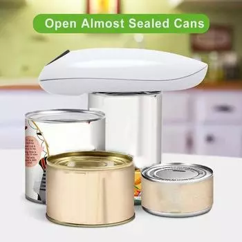 Automatic Electric Can Opener Beer Bottle Opener Handheld Safe Free Jar Can Tin Battery Operated Restaurant Kitchen Bar Tools белый