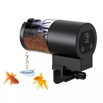 Automatic Fish Feeder 100ML Capacity Battery Operated Programmable Timer for Aquarium Fish Tank Easy to Set Up Vacation Use