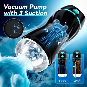 Automatic Male Masturbator Cup – Telescopic Thrusting & Sucking with Strong Vibration, Interactive Training Sex Toy for Men