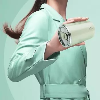 Automatic Mixing Cup Self Stirring Coffee Mug Electric Stainless Steel Water Bottle Rotating Milk Mug Magnetic Blending 350ml without sticker зелёный