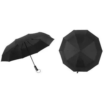 Automatic Open & Close Travel Umbrella Wind Resistant Folding Umbrella Stormproof Small Portable Umbrella for Men & Women чёрный
