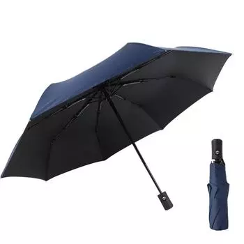 Automatic Open Reinforced 8-Bone Umbrella, Men s Business Wind-resistant Umbrella, Anti-UV Sunscreen Women s Sunny Umbrella metal-fiber composite&8K чёрный