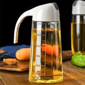 Automatic opening and closing food grade plastic oil pot no oil leakage prevention kitchen large oil bottle household светло-желтого