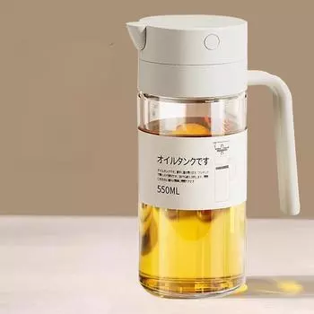 Automatic Opening Leak-proof Oil Sprayer Bottle Glass for Kitchen Dispenser Home Kitchen Acceesories Oil Jug for Cooking Camping