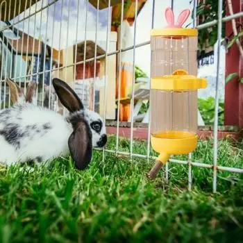 Automatic Rabbit Ears Hanging Water Bottle Ball Design Hamster Water Dispenser Bunny S жёлтый