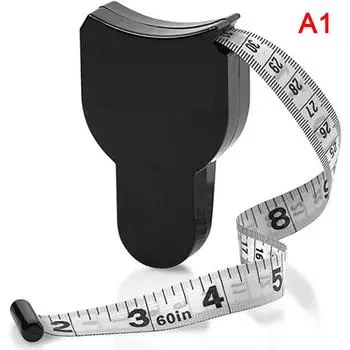 Automatic Telescopic Tape Measure 150Cm/60 Inch Self Retracting Triple Ruler чёрный
