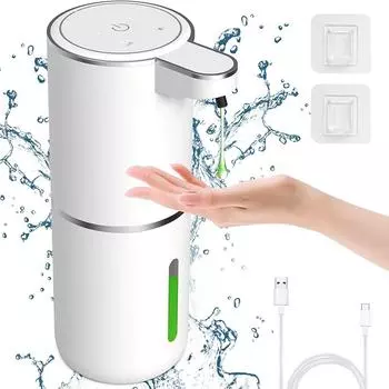 Automatic Touchless Foaming Soap Dispenser 400ml USB Rechargeable Dispenser Electric 4levels Adjustable Foam Soap Dispenser Pump