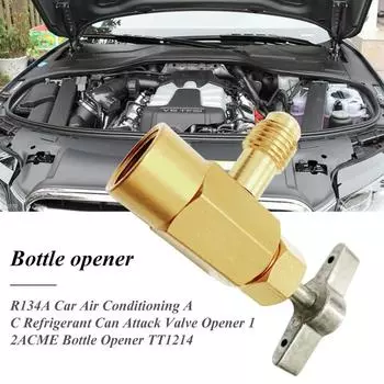 Automobile Air Conditioner Refrigerants Can Dispensing Aluminum R-134 1/2 Refrigerant AC ACME Thread Valve R134A Tap Tools D3V0