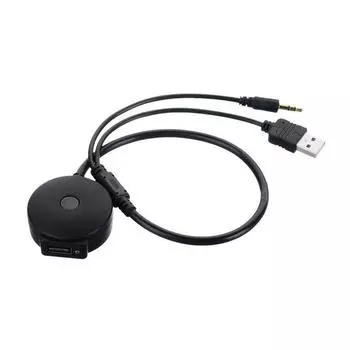 Automobile Bluetooth 4.0 Audio 3.5mm AUX USB Music Adapter Cable For Car Has AUX