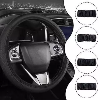 Automobile Universal Steering Wheel Cover Non-slip Car Steering Wheel Cover Non-slip Embossed Leather Car-styling