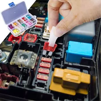 Automotive Fuses Assortment Kit 50PCS Medium Size Car Truck Fuses Set Easy To Use Fuses Automotive Kit With Storage Box For красный