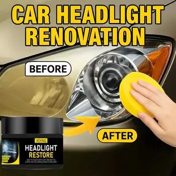 Automotive headlight repair agent-removes yellowing,oxidation,and haze-lens polishing and grinding materials-effectively improves headlight brightness 5G+Clean sponge