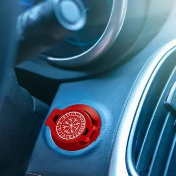 Automotive Start Stop Button Cover Automatic Alloy Button Switch Cover Car Accessories Car Interior Protective Cover For Cars фиолетовый